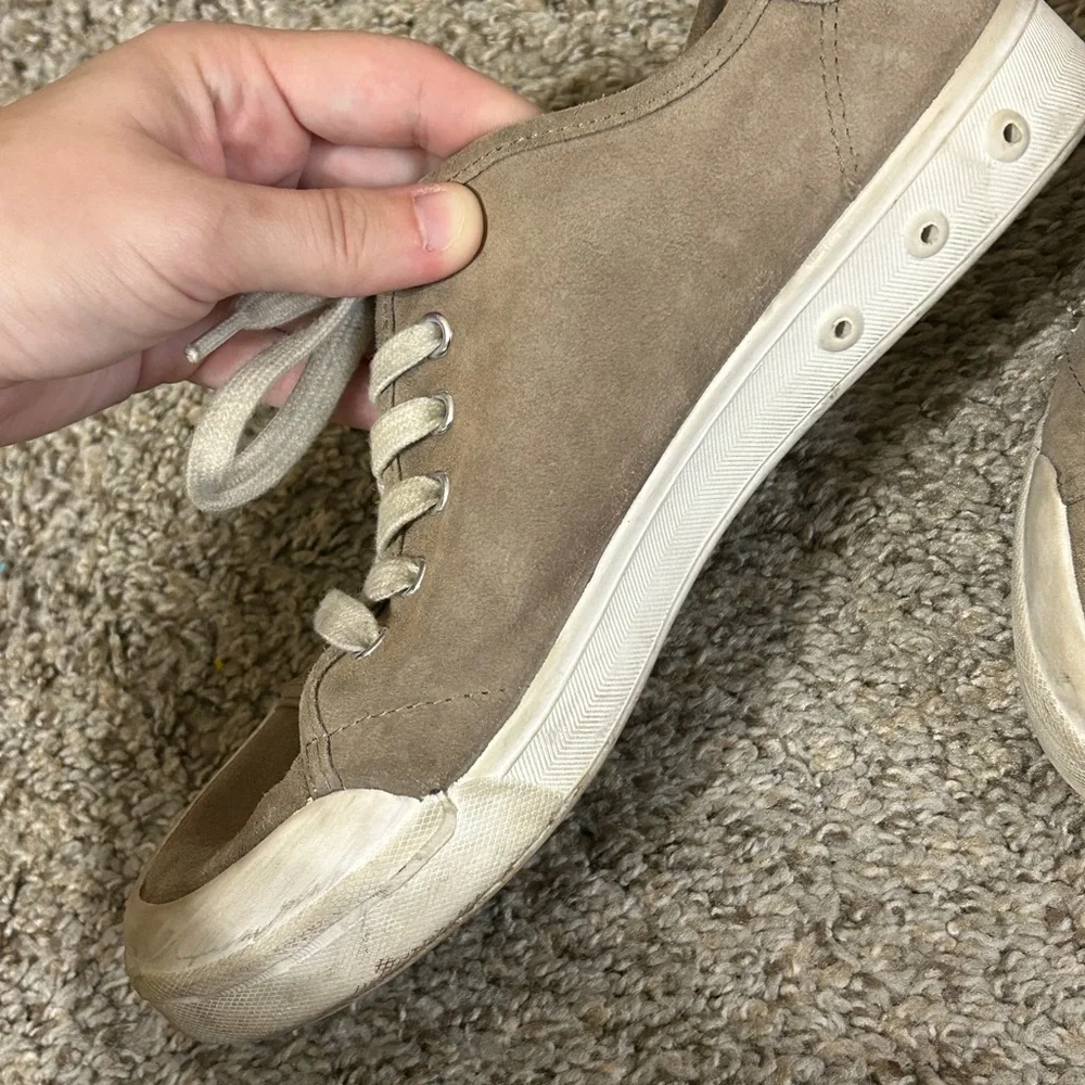 Rag & Bone Standard Issue Sneaker Shoes Gray Suede Lace Up Low Top Size 39.5 9.5
